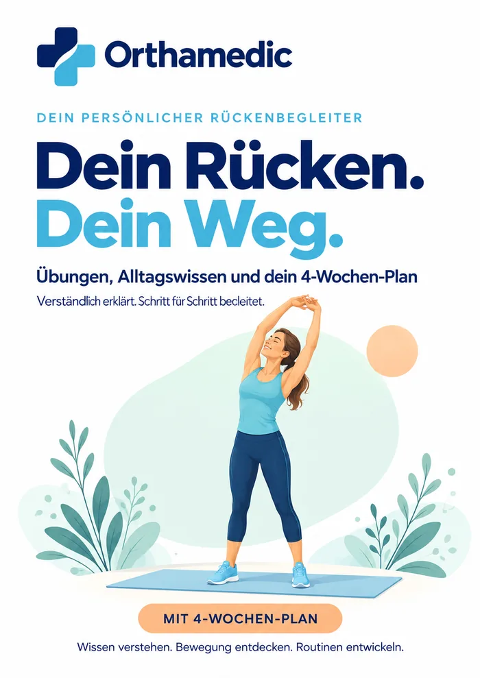 Cover des Orthamedic eBooks: Dein Rücken. Dein Weg. Übungen, Alltagswissen und dein 4-Wochen-Plan