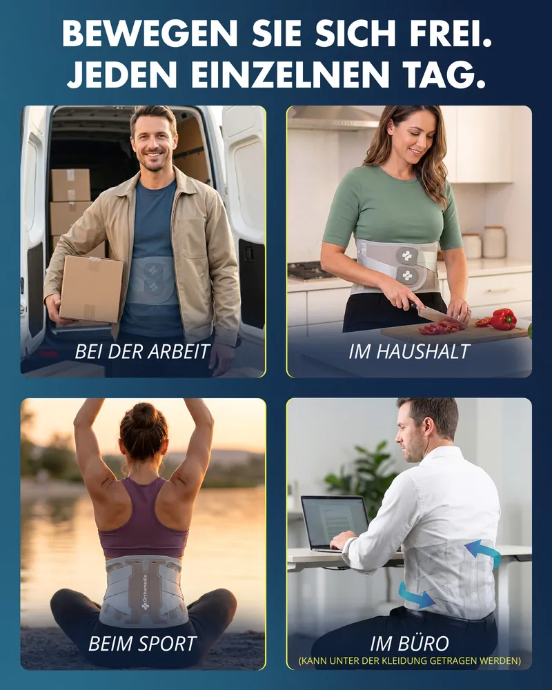 Der Gürtel im Alltag: bei der Arbeit, im Haushalt, beim Sport und im Büro
